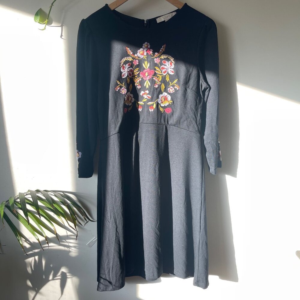 BNWOT Black Loft Floral Dress